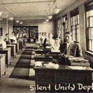 Image of telephone technology labeled 'Silent Unity Dept'